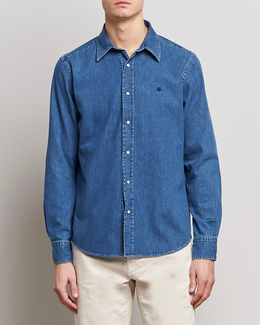 Herr | Jeansskjortor | Morris | William Denim Shirt Medium Blue