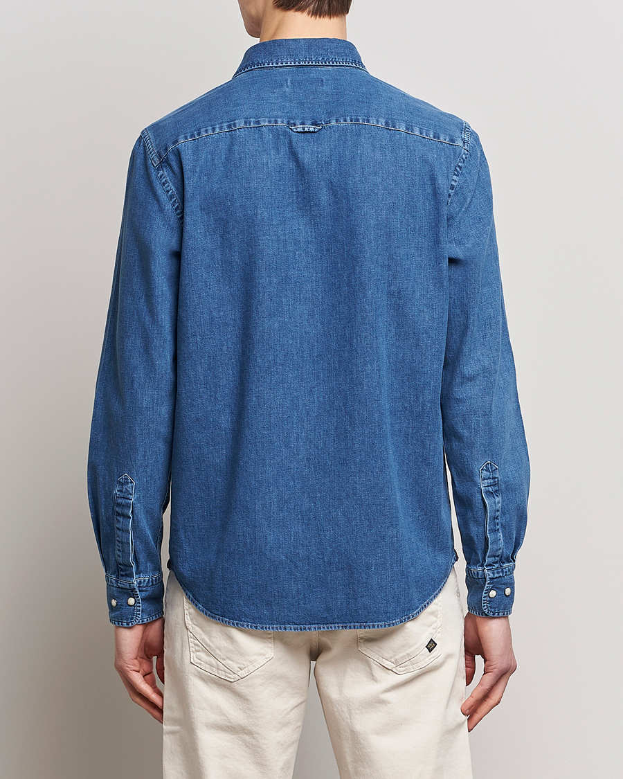Herr | Skjortor | Morris | William Denim Shirt Medium Blue