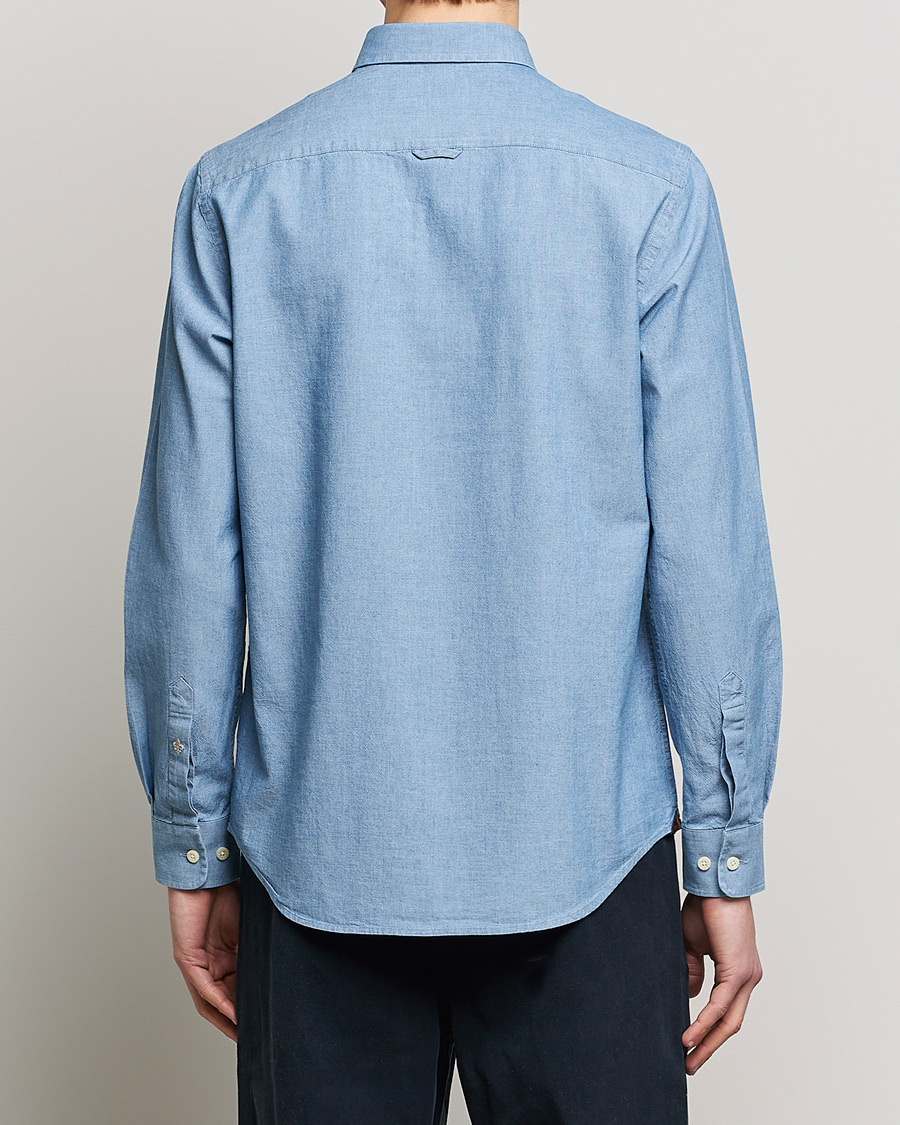 Herr | Skjortor | Morris | John Chambray Button Down Shirt Light Blue