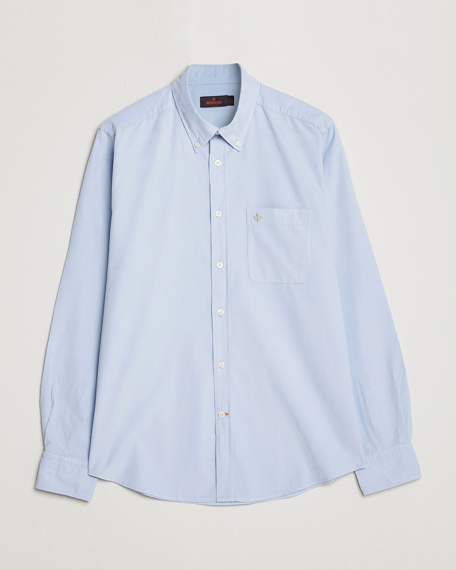 Herr | Skjortor | Morris | Summer Corduroy Shirt Light Blue