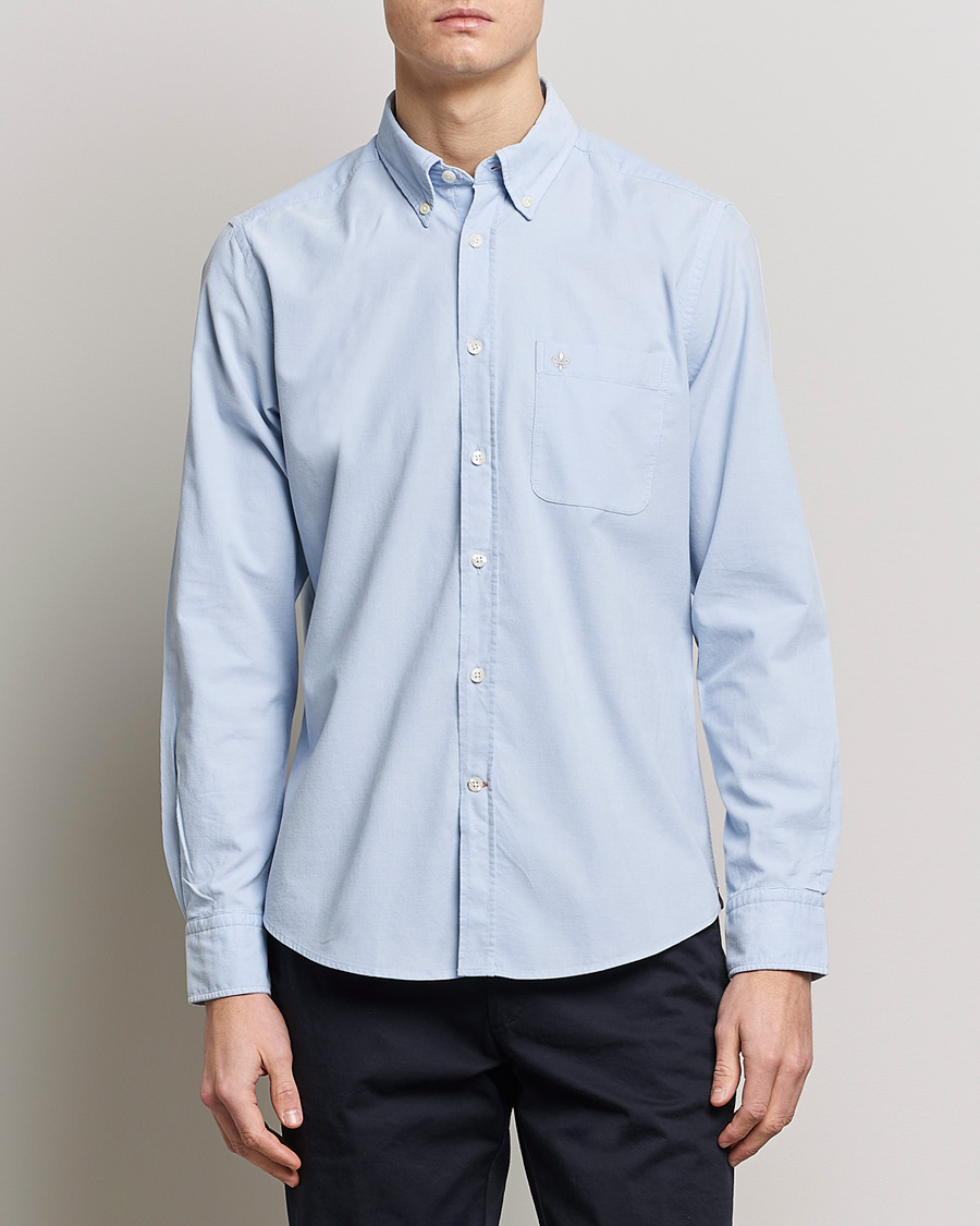 Herr | Manchesterskjortor | Morris | Summer Corduroy Shirt Light Blue