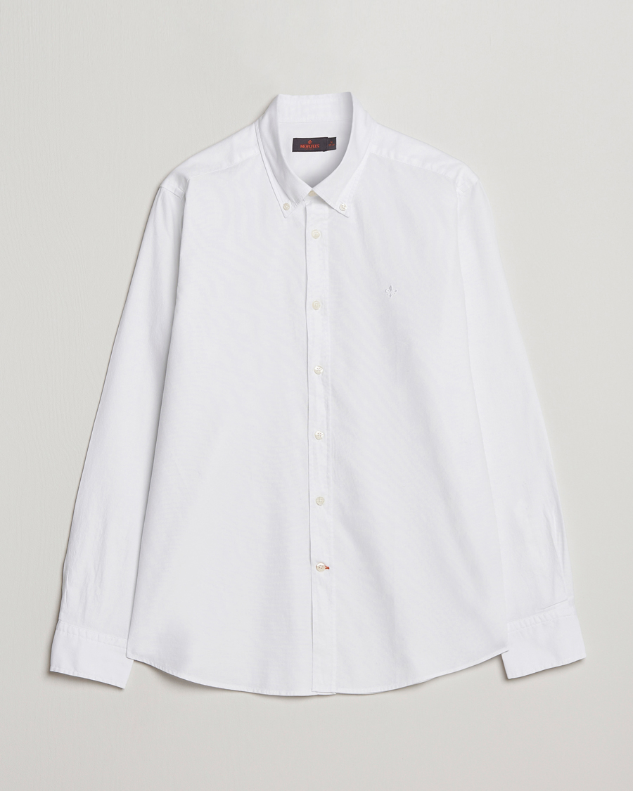 Herr | Skjortor | Morris | Structured Washed Button Down Shirt White
