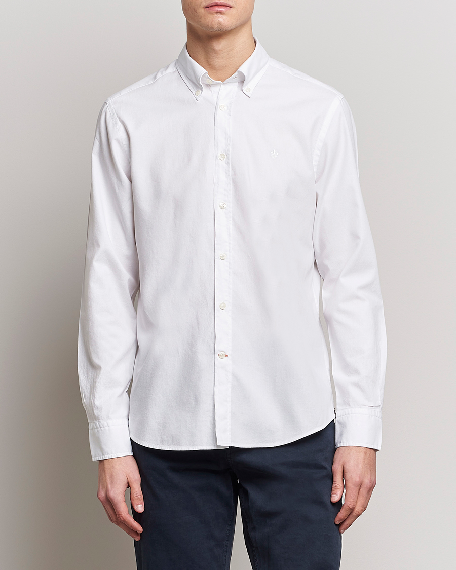 Herr | Skjortor | Morris | Structured Washed Button Down Shirt White