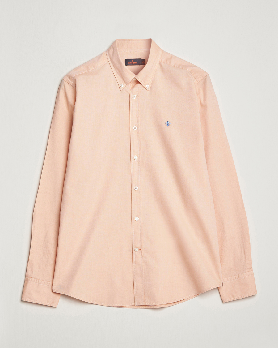 Herr | Skjortor | Morris | Structured Washed Button Down Shirt Orange