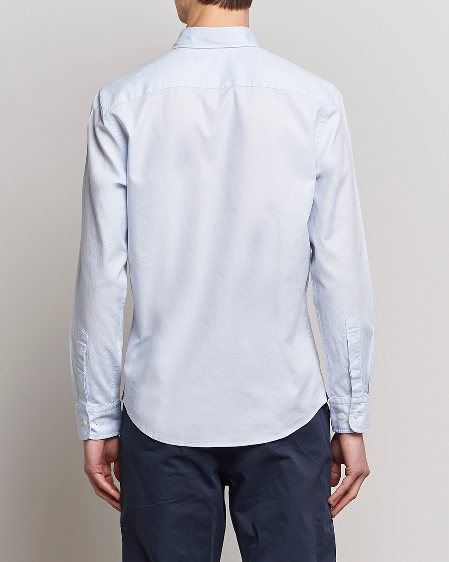 Herr | Skjortor | Morris | Structured Washed Button Down Shirt Light Blue