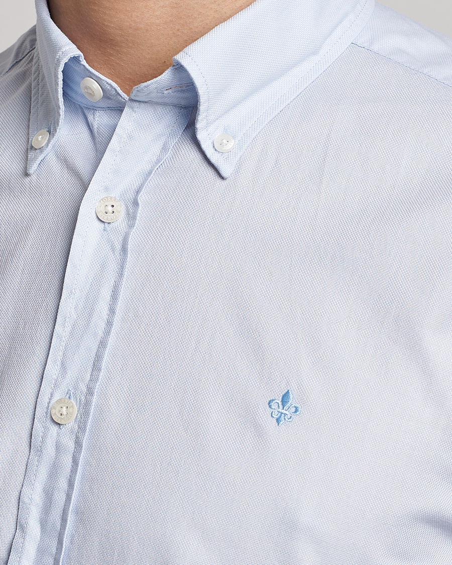 Herr | Skjortor | Morris | Structured Washed Button Down Shirt Light Blue