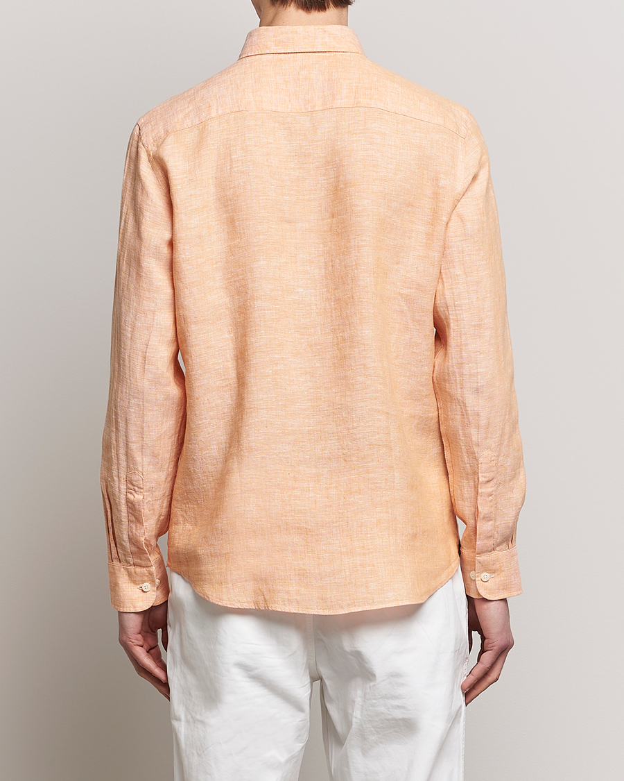 Herr | Skjortor | Morris | Douglas Linen Button Down Shirt Orange
