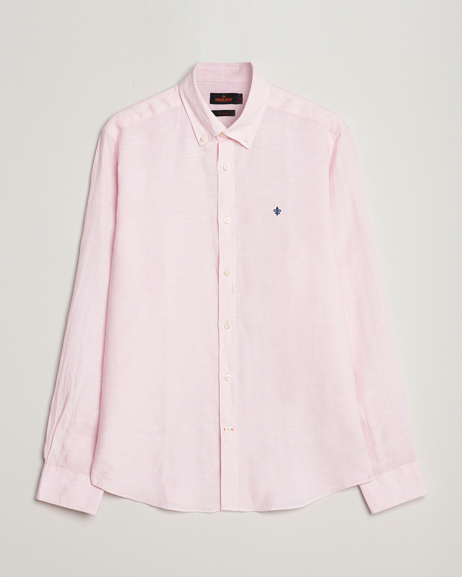 Herr | Skjortor | Morris | Douglas Linen Button Down Shirt Pink