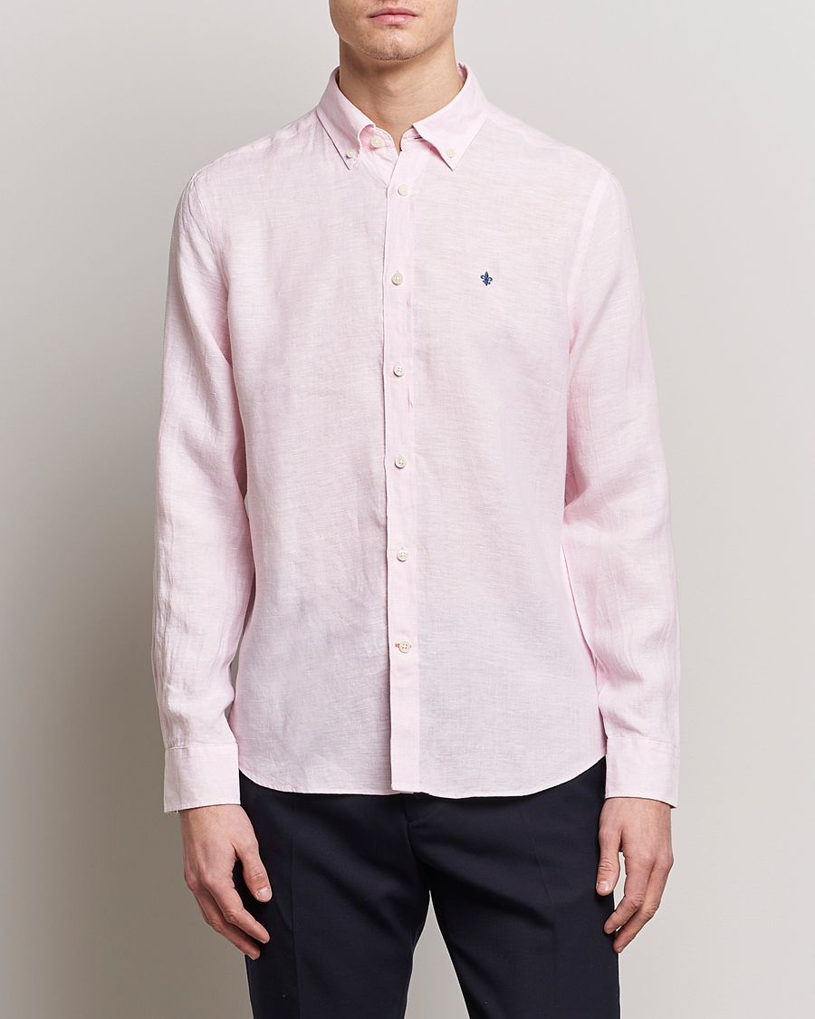 Herr |  | Morris | Douglas Linen Button Down Shirt Pink