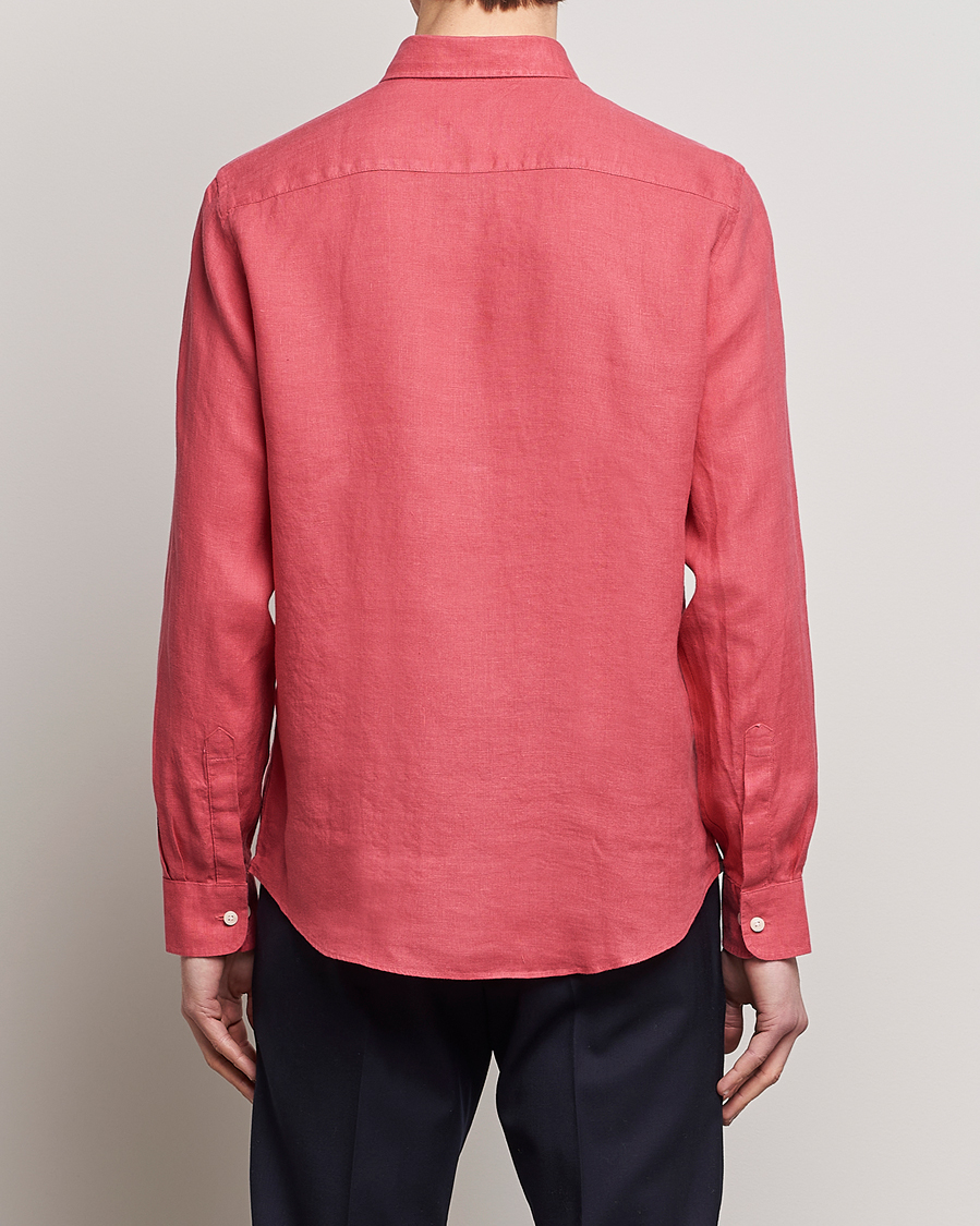 Herr | Skjortor | Morris | Douglas Linen Button Down Shirt Red