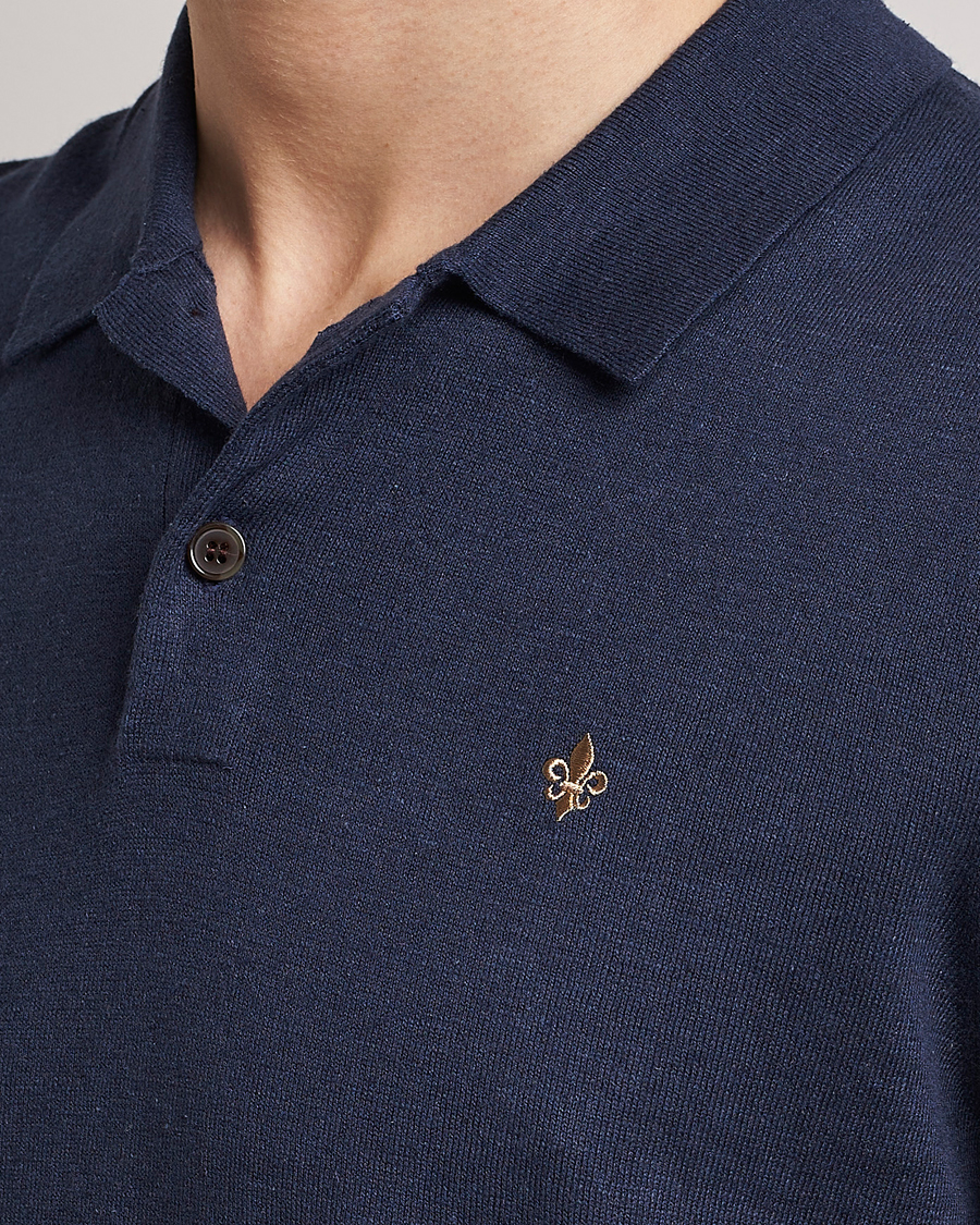 Herr | Pikéer | Morris | Harold Cotton/Linen Summer Polo Navy