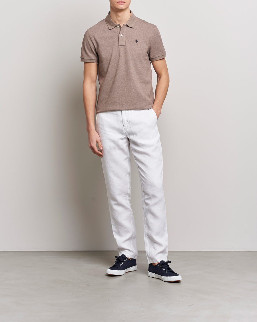 Herr | Pikéer | Morris | New Pique Light Brown Melange