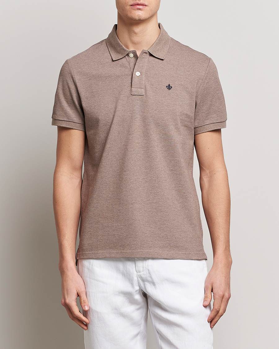 Herr | Pikéer | Morris | New Pique Light Brown Melange
