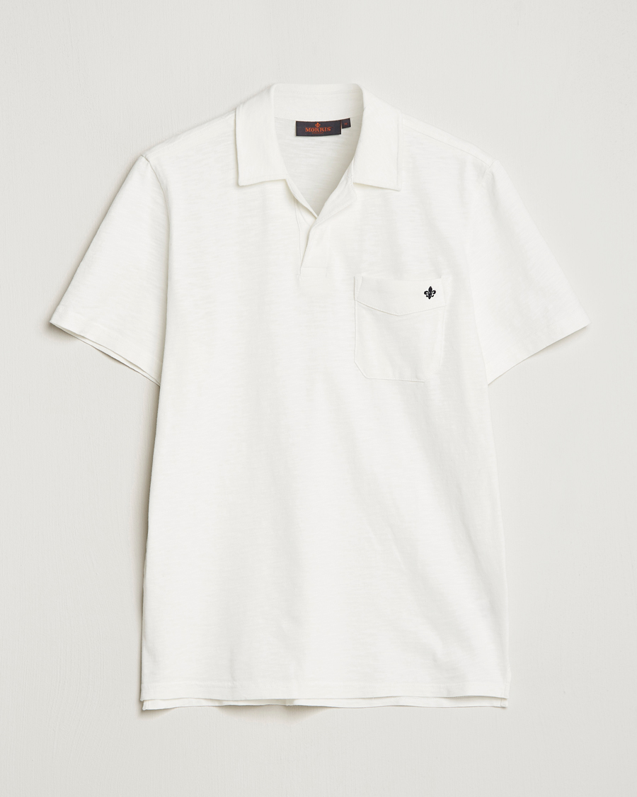 Herr | Pikéer | Morris | Clopton Cotton Blend Polo Off White