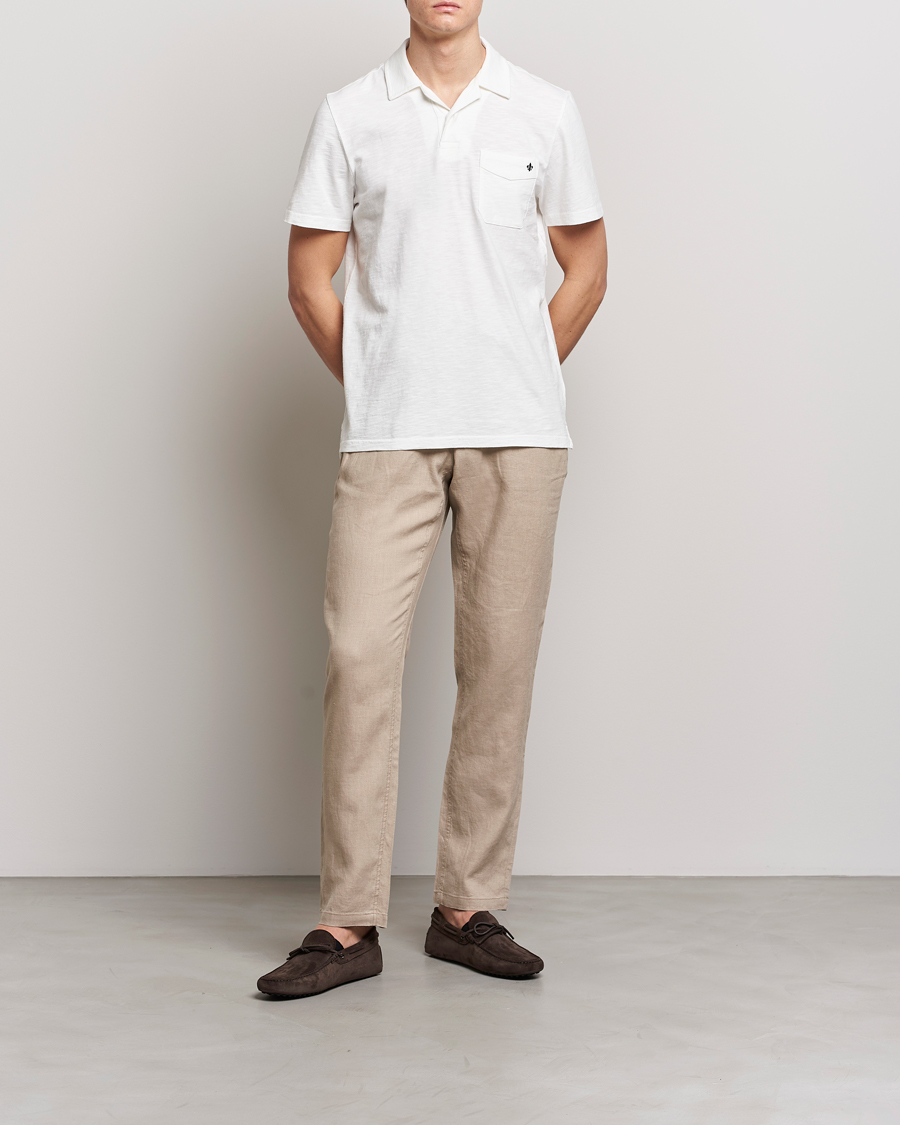 Herr | Pikéer | Morris | Clopton Cotton Blend Polo Off White