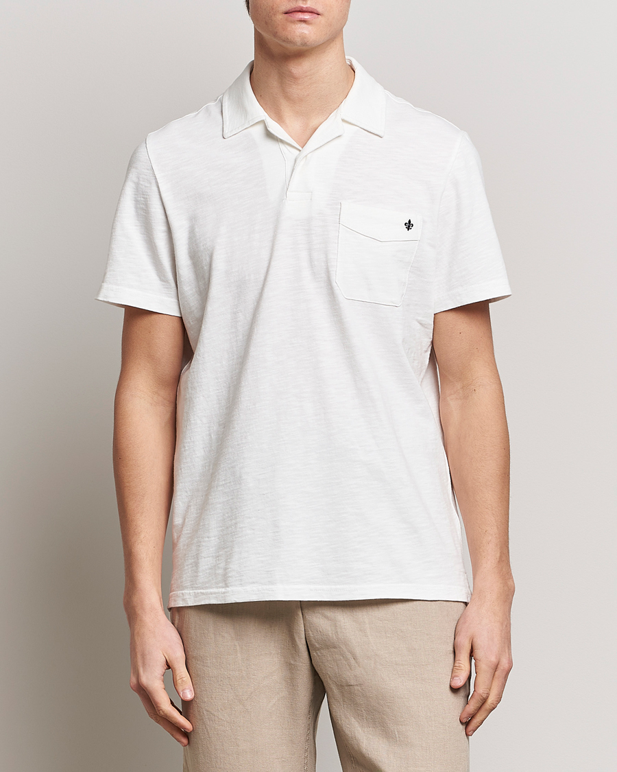 Herr | Pikéer | Morris | Clopton Cotton Blend Polo Off White