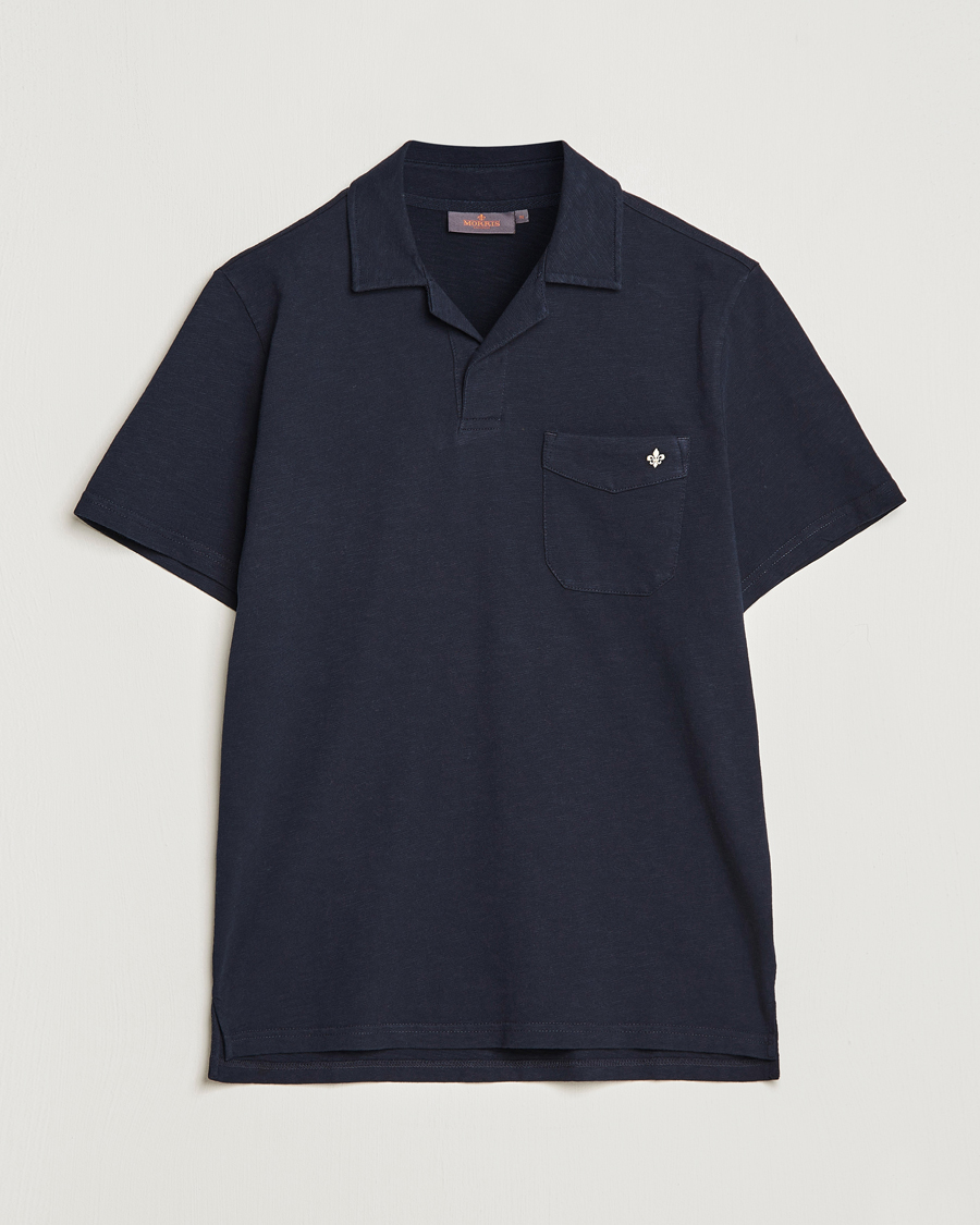 Herr | Pikéer | Morris | Clopton Cotton Blend Polo Old Blue