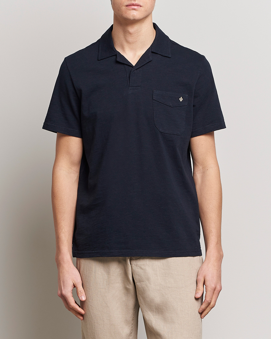 Herr | Pikéer | Morris | Clopton Cotton Blend Polo Old Blue