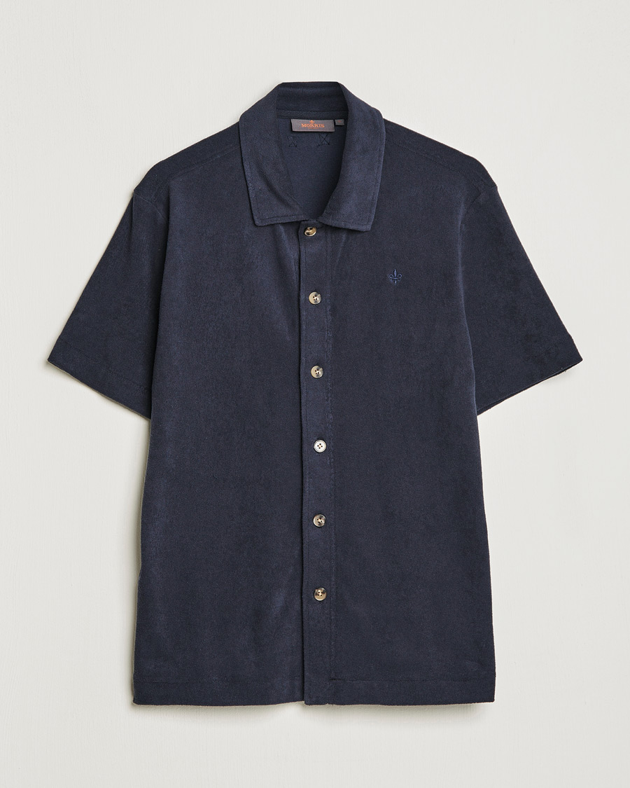 Herr | Skjortor | Morris | Hunter Terry Short Sleeve Shirt Old Blue