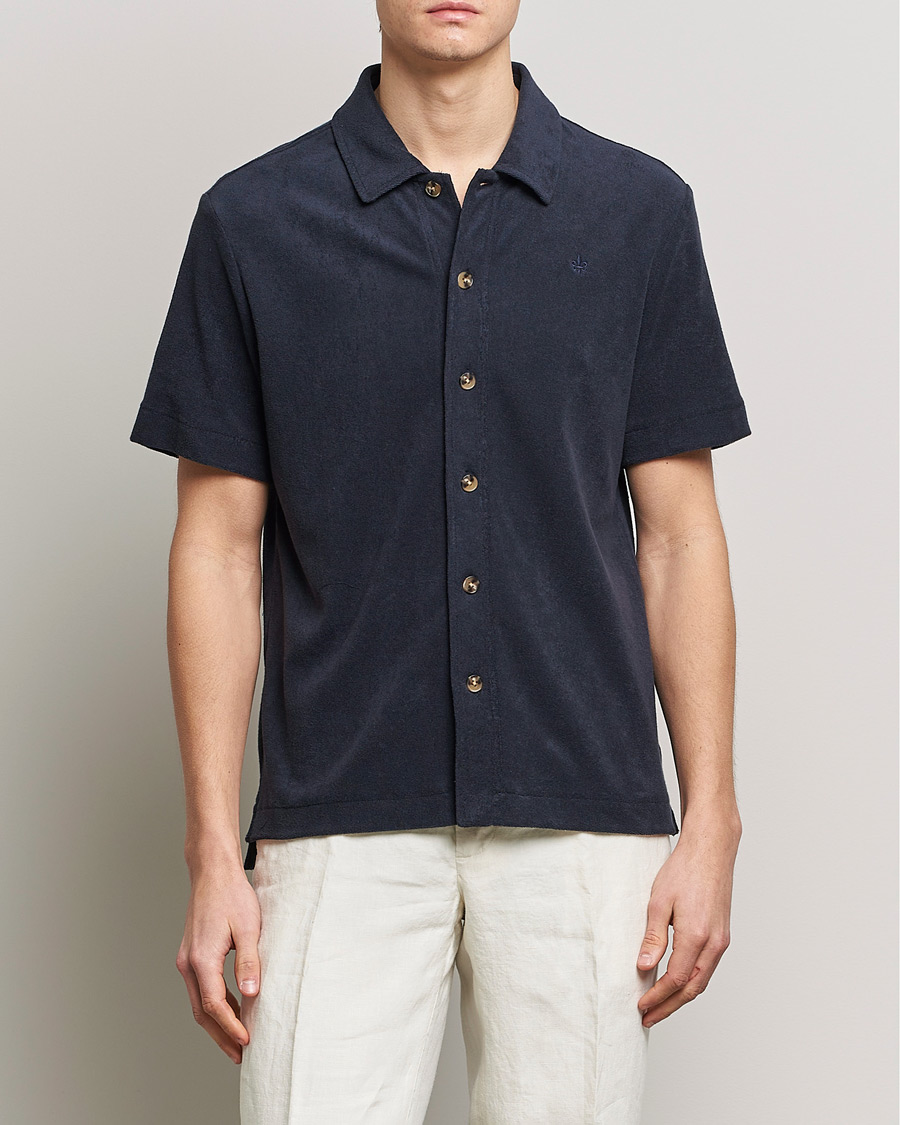 Herr | Skjortor | Morris | Hunter Terry Short Sleeve Shirt Old Blue