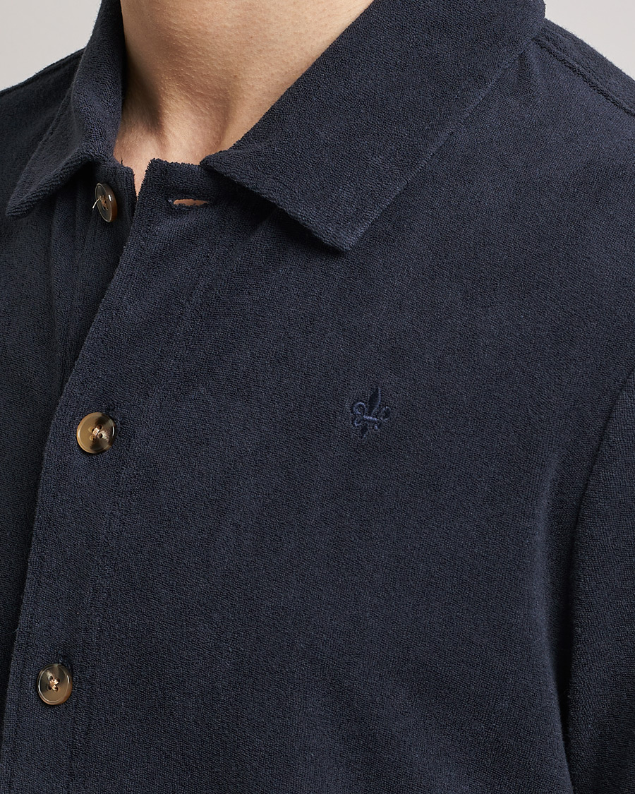 Herr | Skjortor | Morris | Hunter Terry Short Sleeve Shirt Old Blue