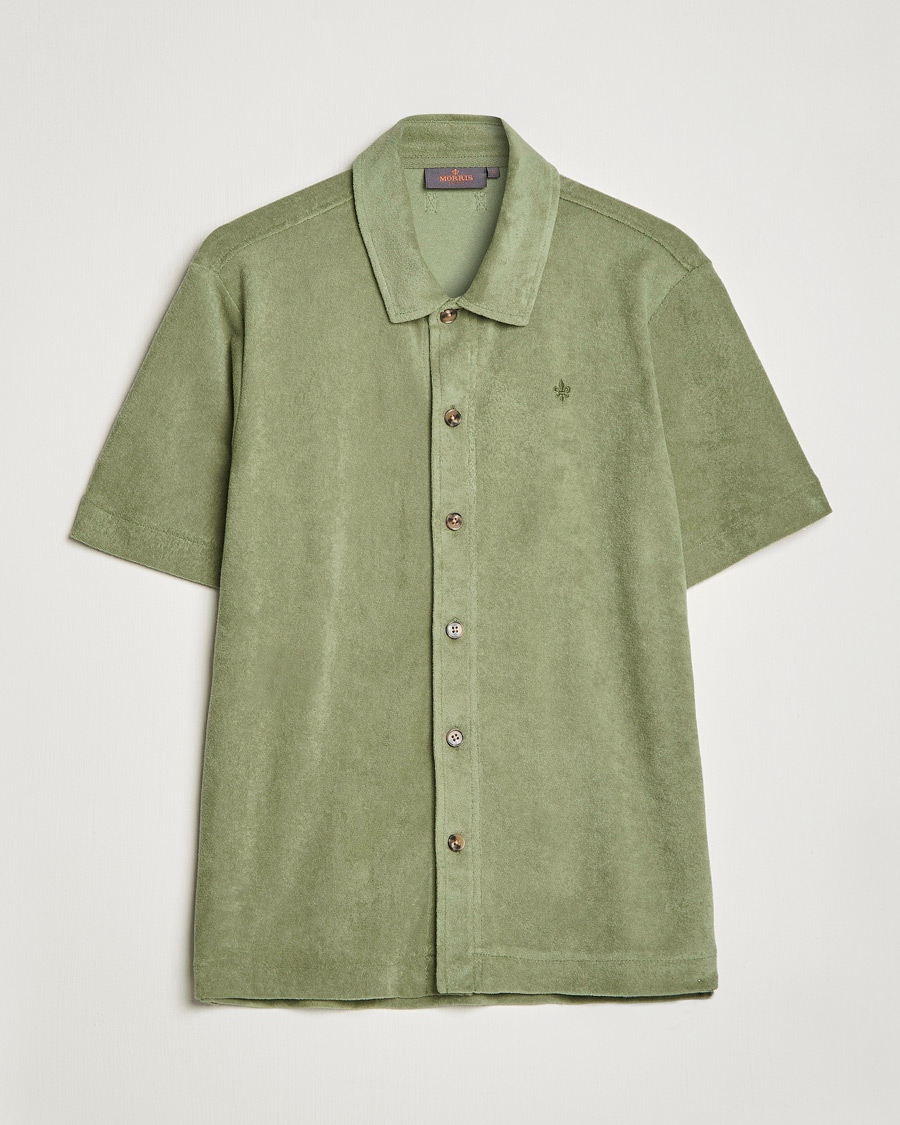 Herr | Skjortor | Morris | Hunter Terry Short Sleeve Shirt Sage Green