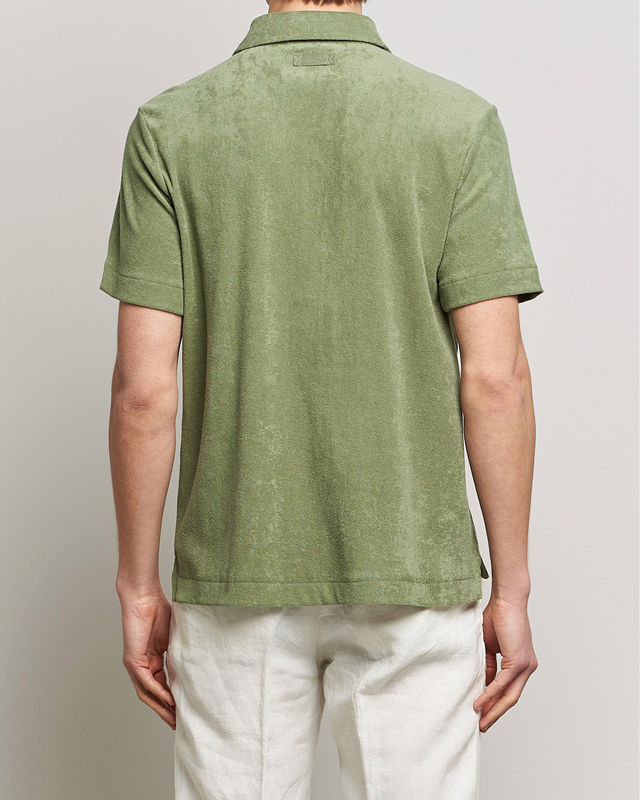 Herr | Skjortor | Morris | Hunter Terry Short Sleeve Shirt Sage Green