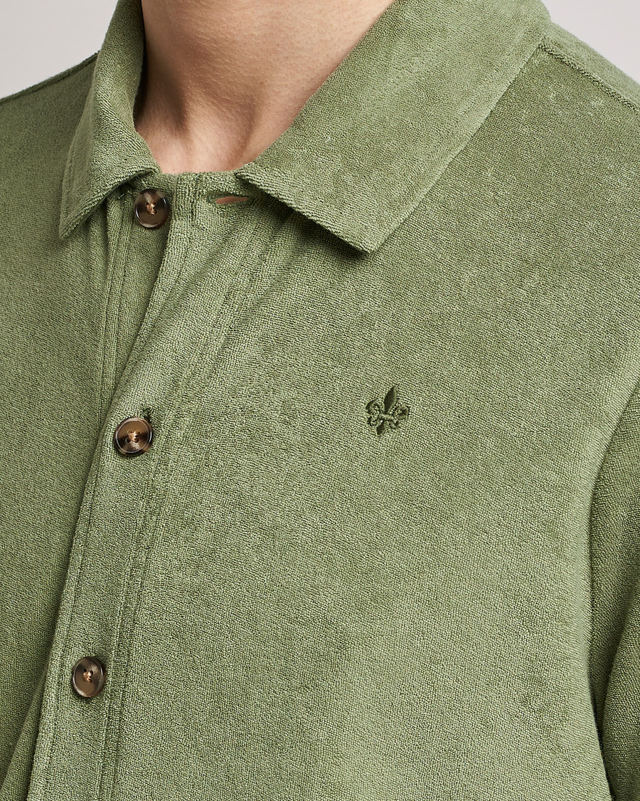 Herr | Skjortor | Morris | Hunter Terry Short Sleeve Shirt Sage Green