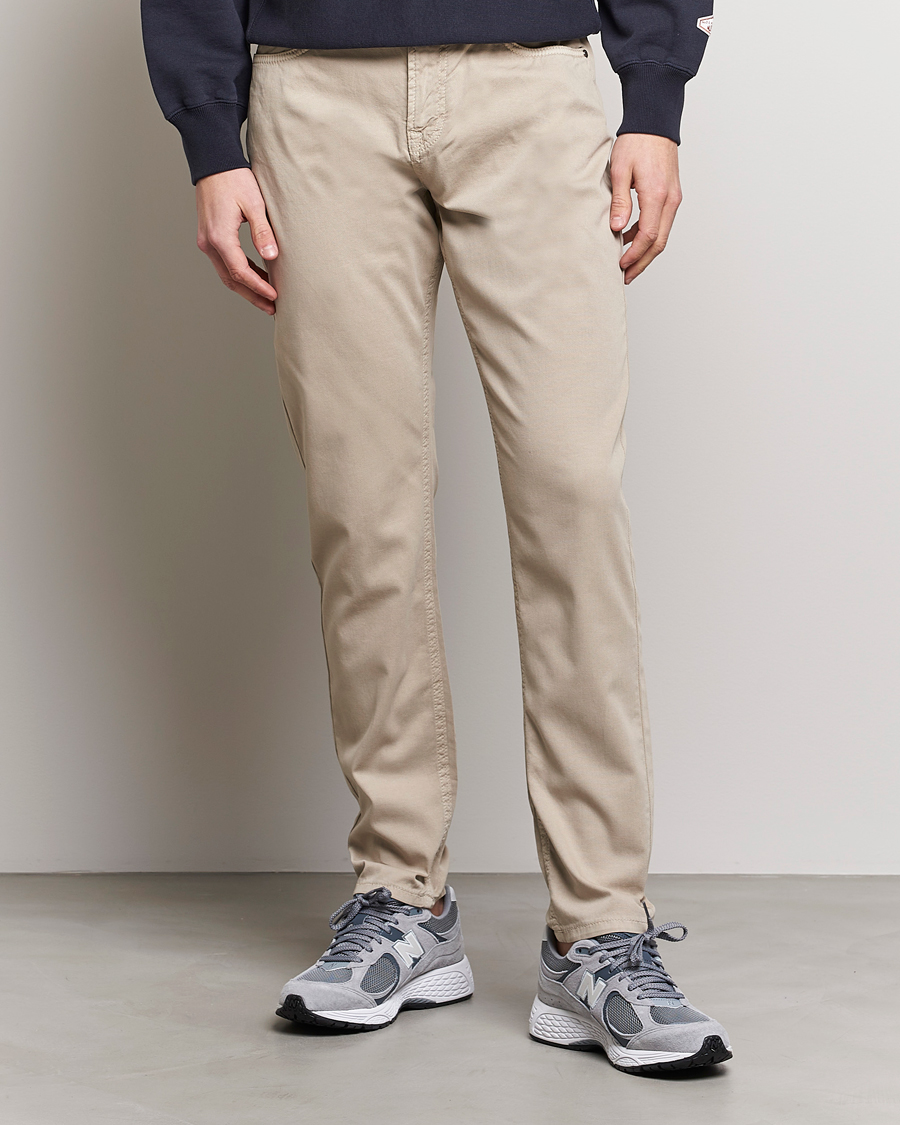 Herr | Byxor | Morris | James Structured 5-Pocket Trousers Khaki
