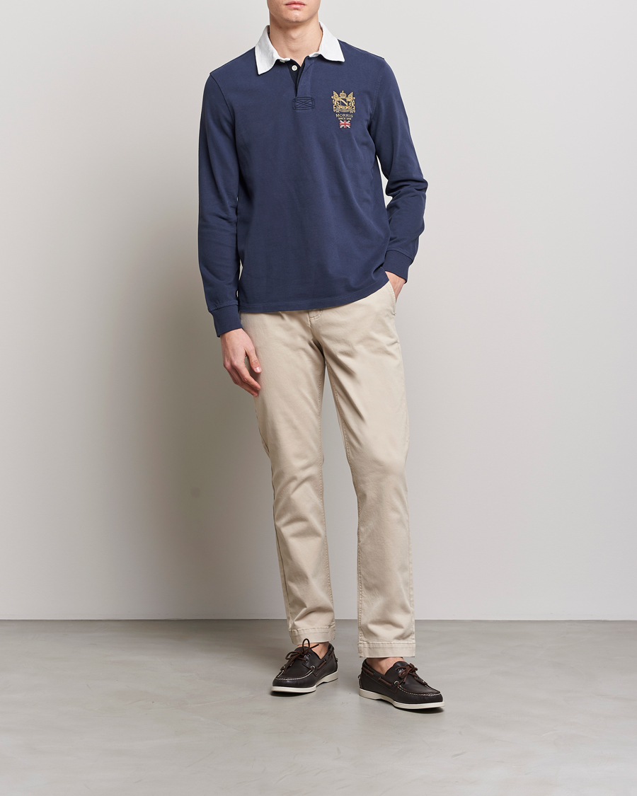 Herr | Byxor | Morris | Jeffrey Brushed Chinos Khaki