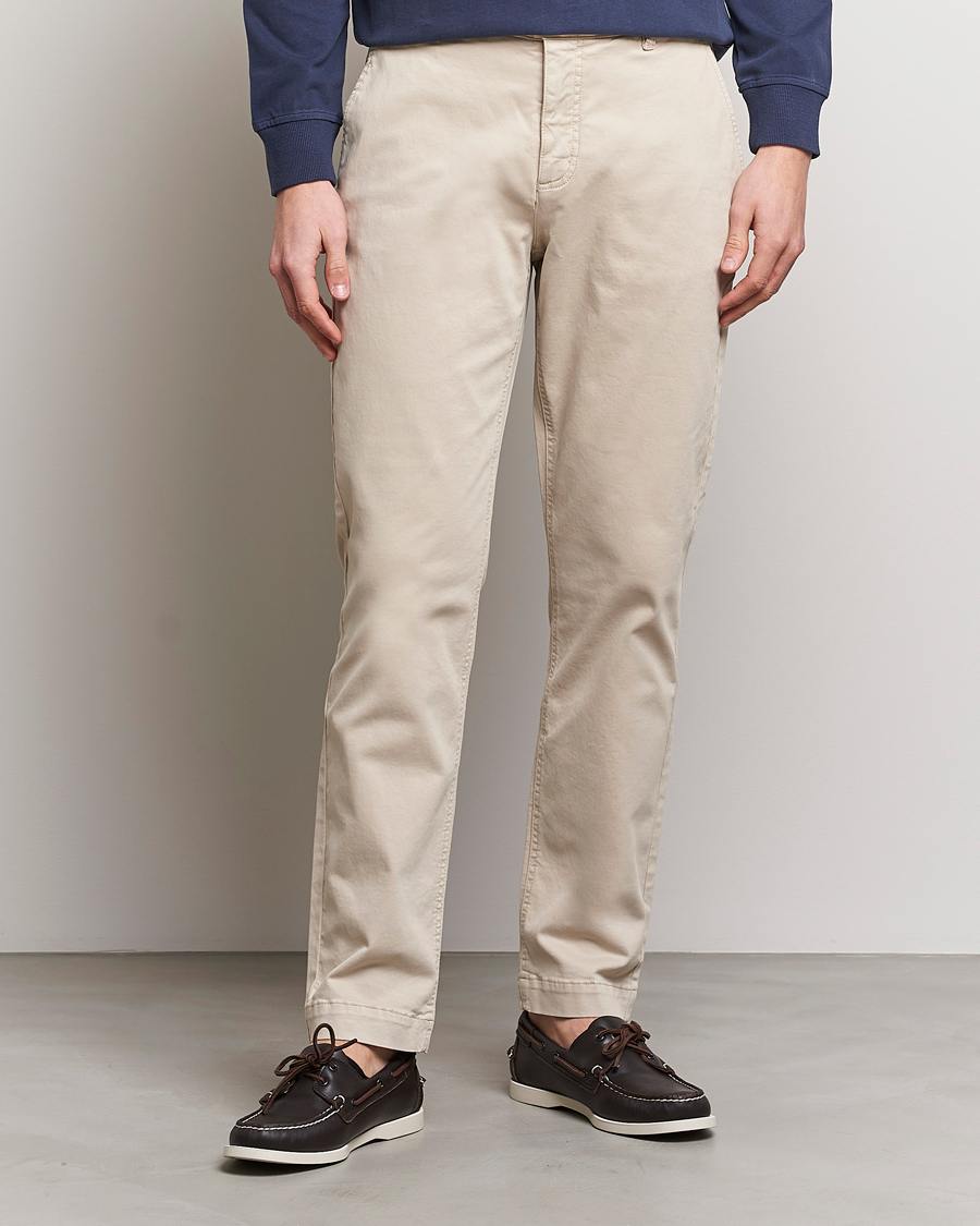 Herr | Byxor | Morris | Jeffrey Brushed Chinos Khaki