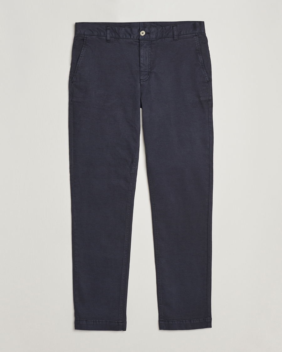 Herr | Byxor | Morris | Jeffrey Brushed Chinos Blue