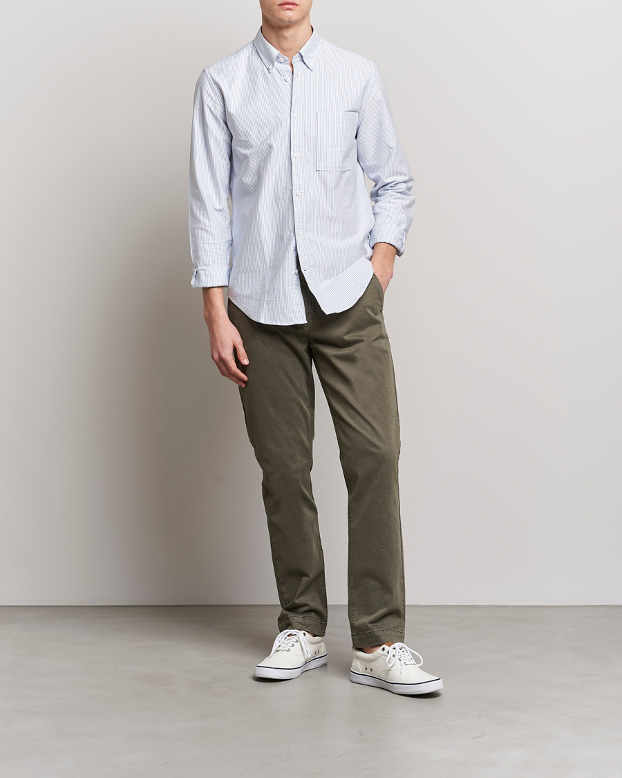 Herr | Byxor | Morris | Jeffrey Brushed Chinos Olive