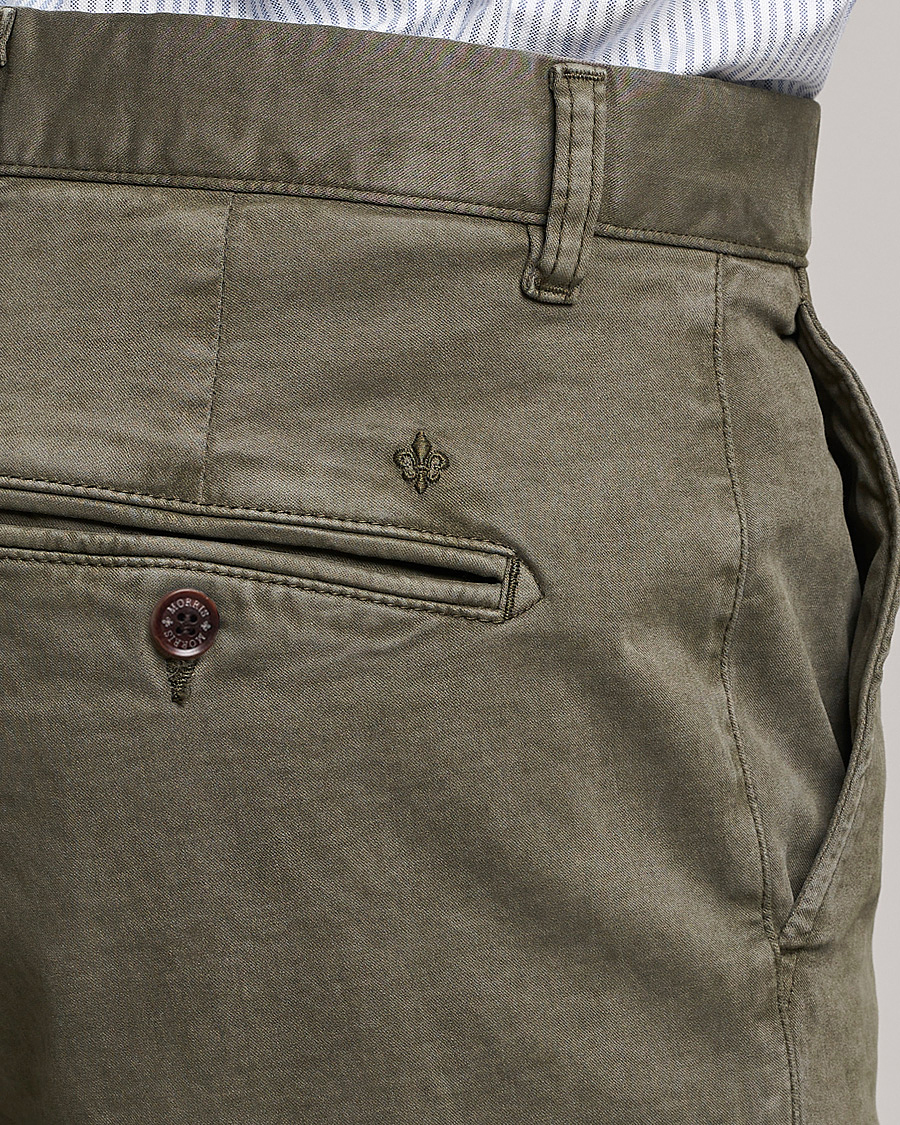 Herr | Byxor | Morris | Jeffrey Brushed Chinos Olive