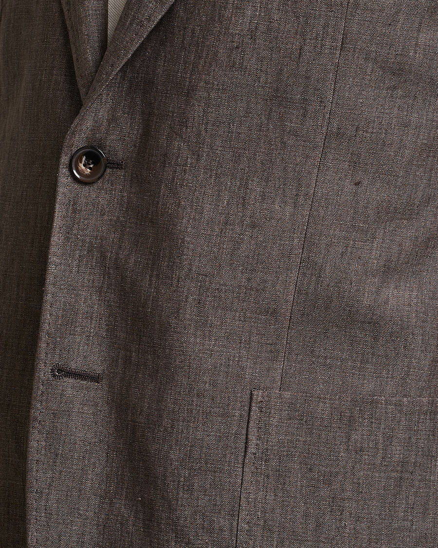Herr | Kavajer | Morris | Archie Linen Suit Blazer Brown