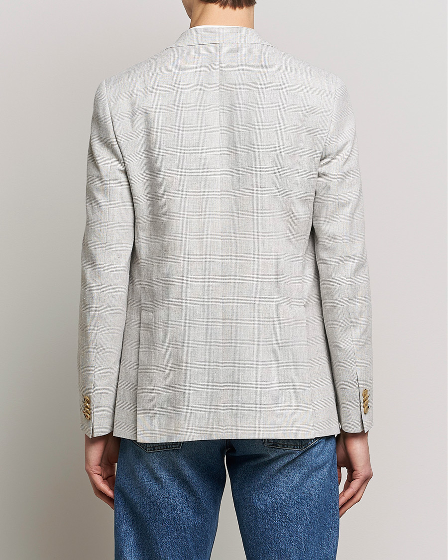 Herr | Kavajer | Morris | Archie Glencheck Cotton Blazer Khaki