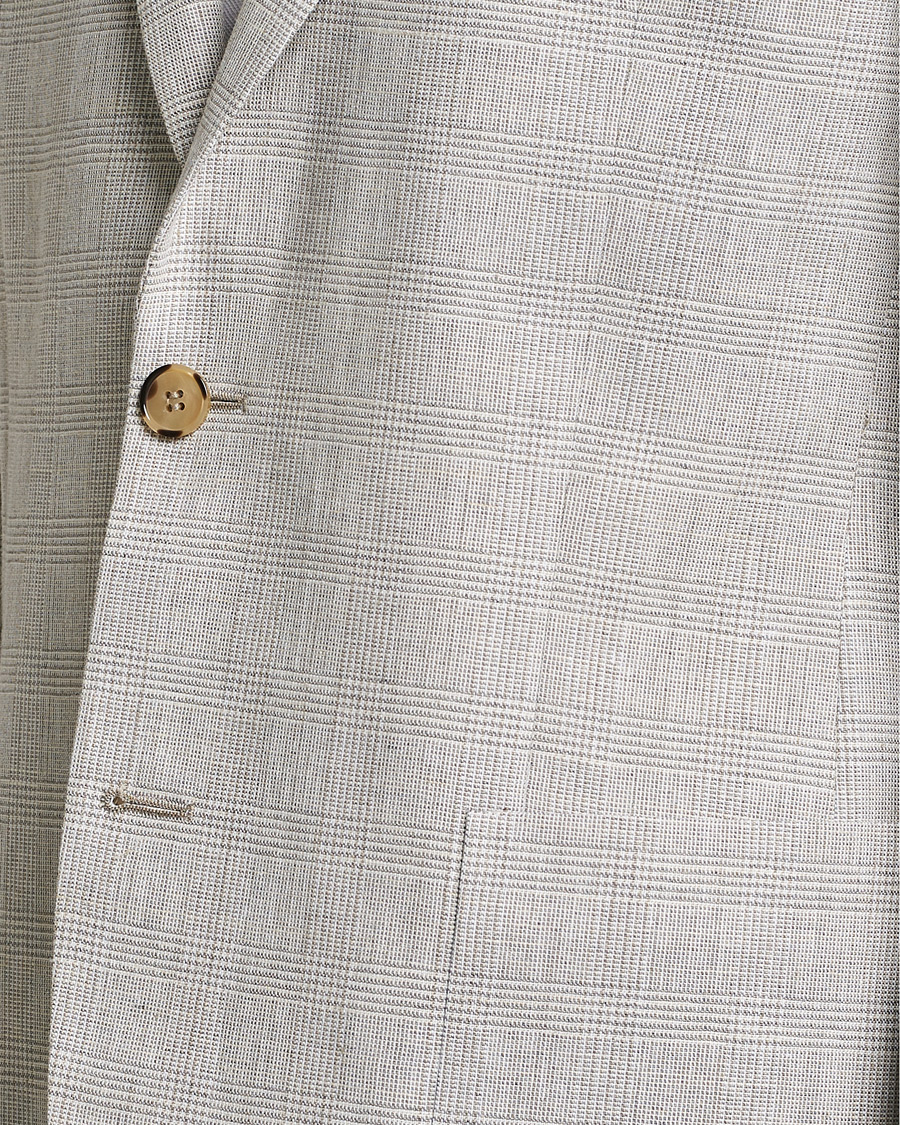 Herr | Kavajer | Morris | Archie Glencheck Cotton Blazer Khaki