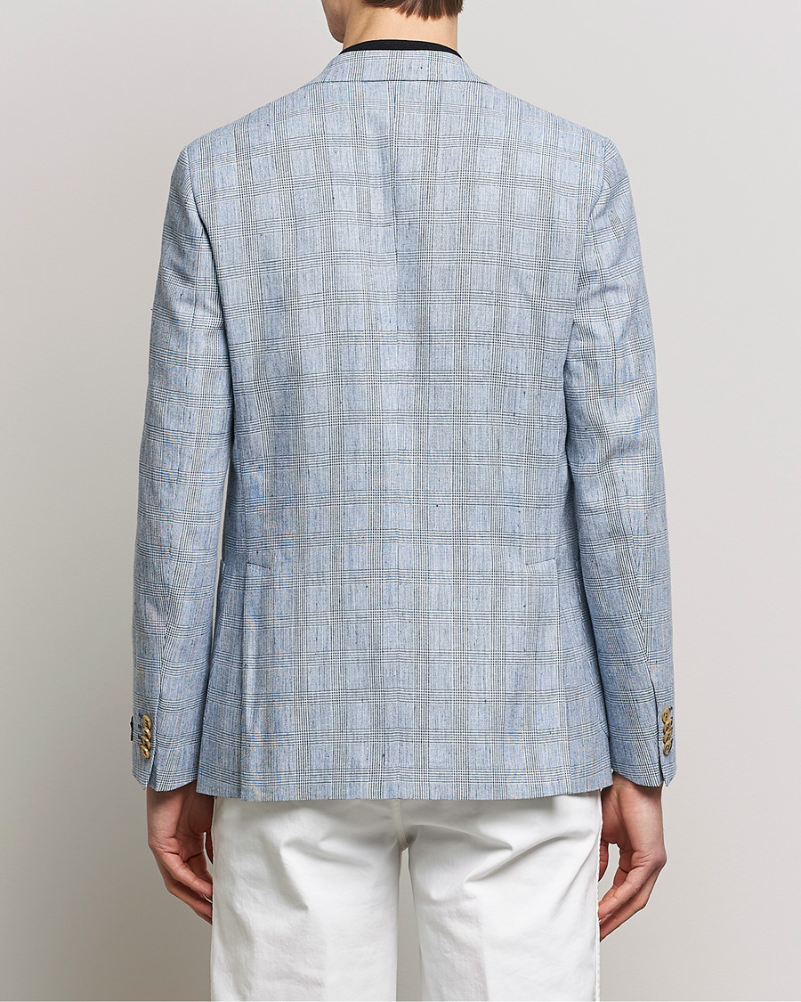Herr | Kavajer | Morris | Archie Glencheck Cotton Blazer Blue