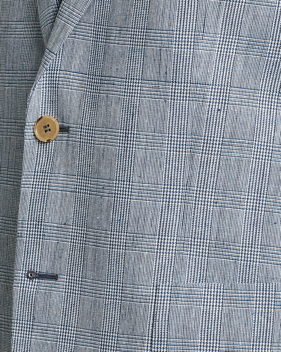 Herr | Kavajer | Morris | Archie Glencheck Cotton Blazer Blue