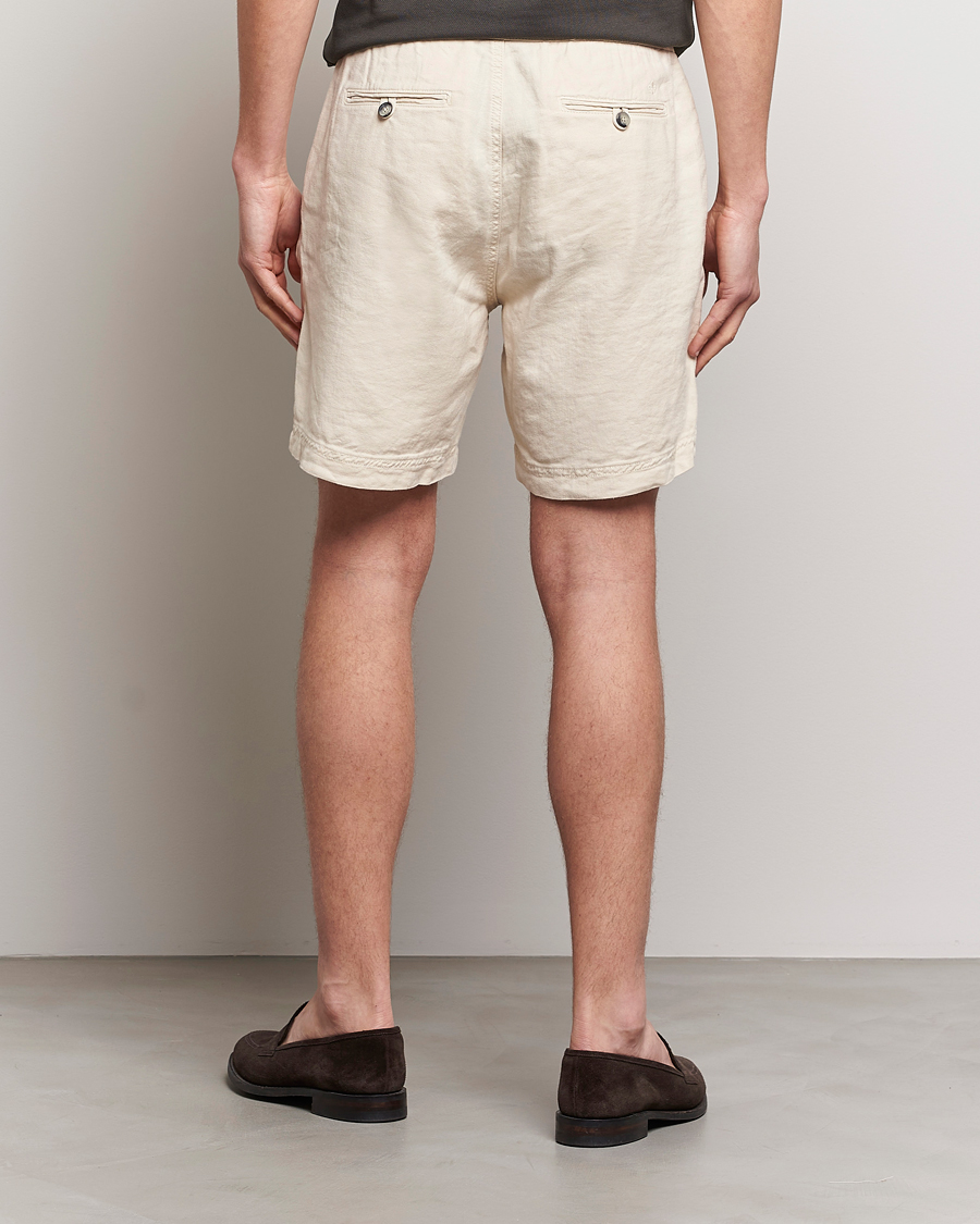 Herr | Shorts | Morris | Fenix Linen Drawstring Shorts Beige