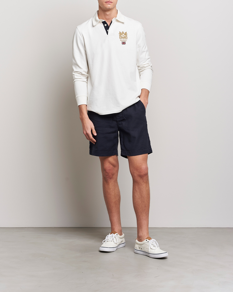 Herr | Shorts | Morris | Fenix Linen Drawstring Shorts Navy