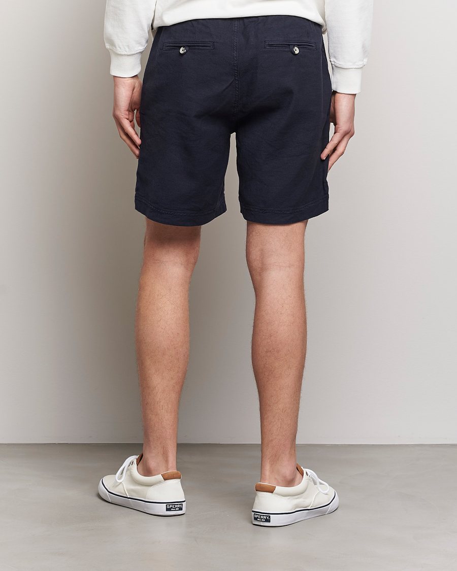 Herr | Shorts | Morris | Fenix Linen Drawstring Shorts Navy