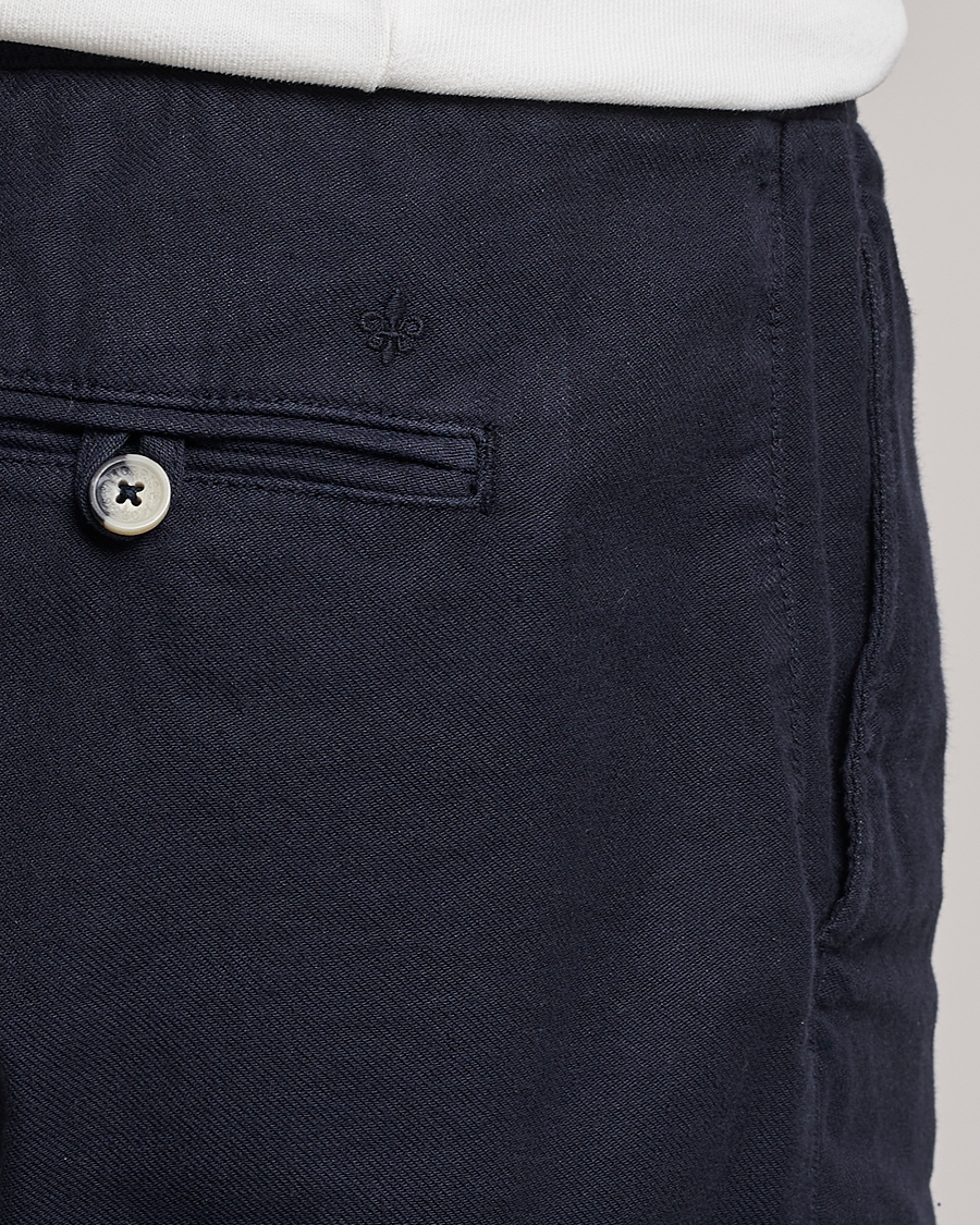 Herr | Shorts | Morris | Fenix Linen Drawstring Shorts Navy