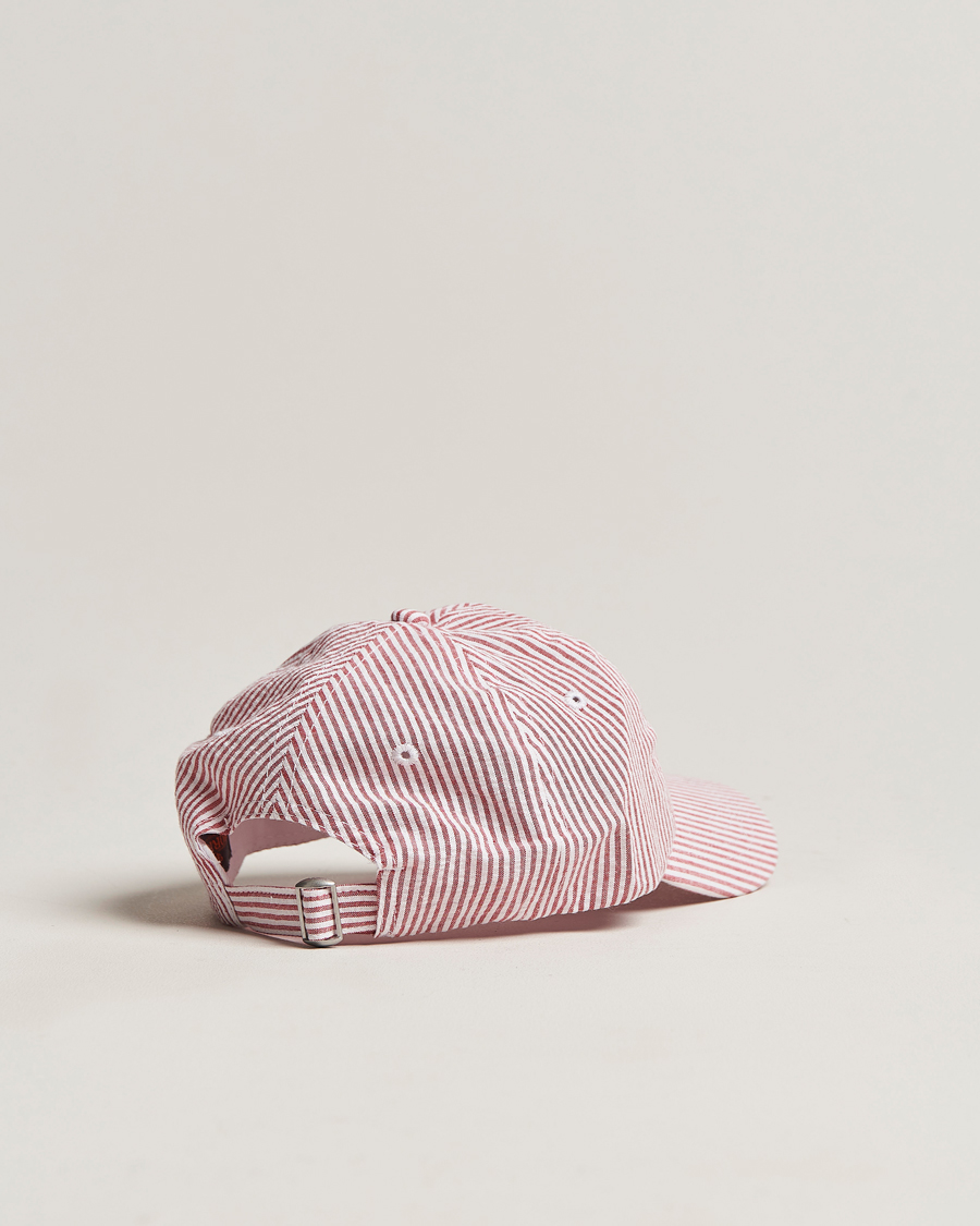 Herr | Morris Chapman StripedCotton Cap Red/White | Morris | Chapman StripedCotton Cap Red/White