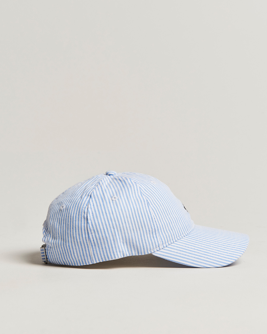 Herr | Morris Chapman StripedCotton Cap Blue/White | Morris | Chapman StripedCotton Cap Blue/White