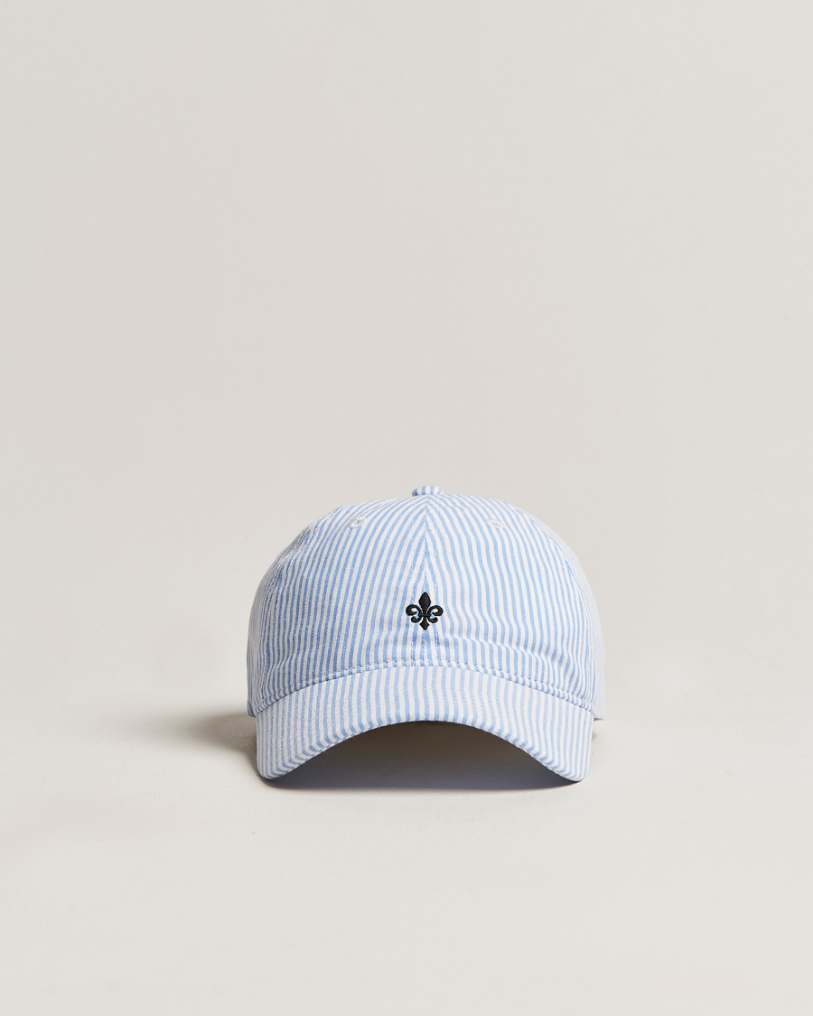 Herr | Morris Chapman StripedCotton Cap Blue/White | Morris | Chapman StripedCotton Cap Blue/White