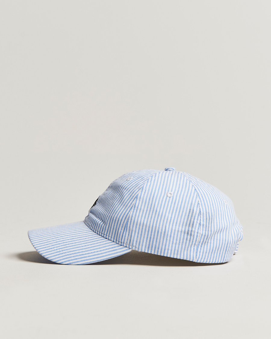 Herr | Morris Chapman StripedCotton Cap Blue/White | Morris | Chapman StripedCotton Cap Blue/White