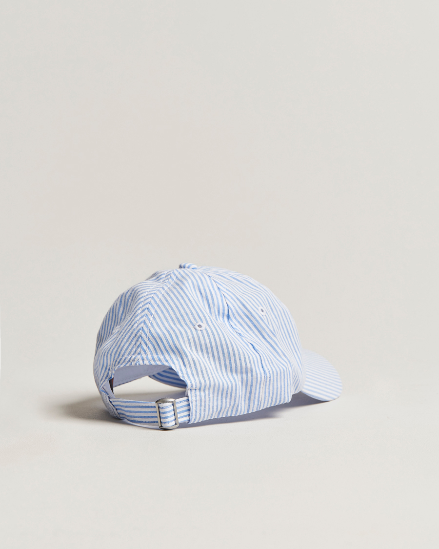 Herr | Morris Chapman StripedCotton Cap Blue/White | Morris | Chapman StripedCotton Cap Blue/White