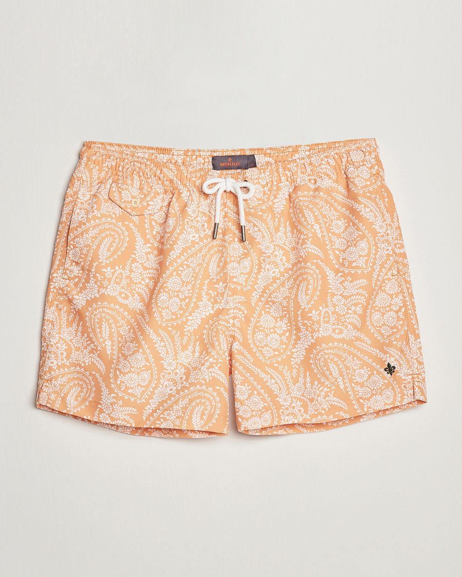Herr | Badbyxor | Morris | Paisley Bathing Trunks Orange