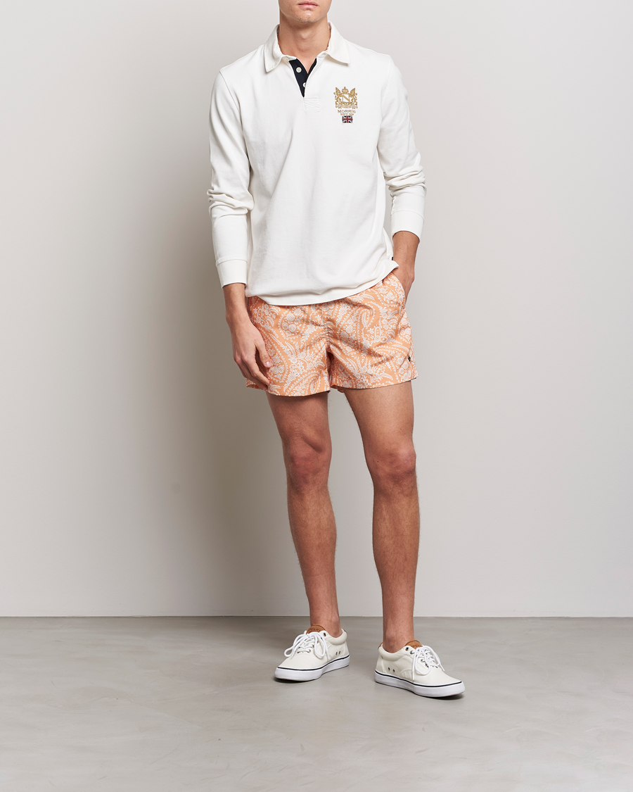 Herr | Badbyxor | Morris | Paisley Bathing Trunks Orange